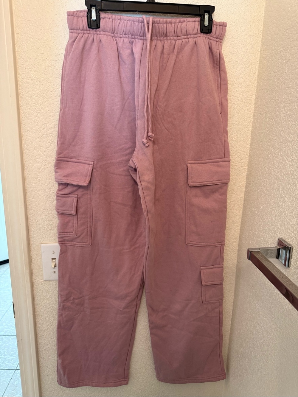 Garage Pink Cargo Sweatpants with Utility Pockets